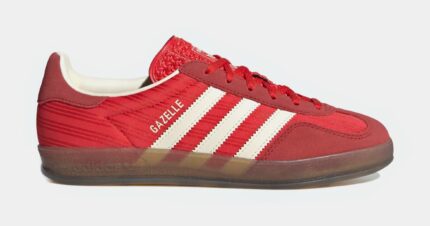 Gazelle Indoor Womens Lifestyle Shoes (Red/Better Scarlet/Cream White)