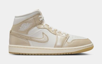Air Jordan 1 Mid SE Womens Lifestyle Shoes (Sail/Pale Ivory/Team Gold)