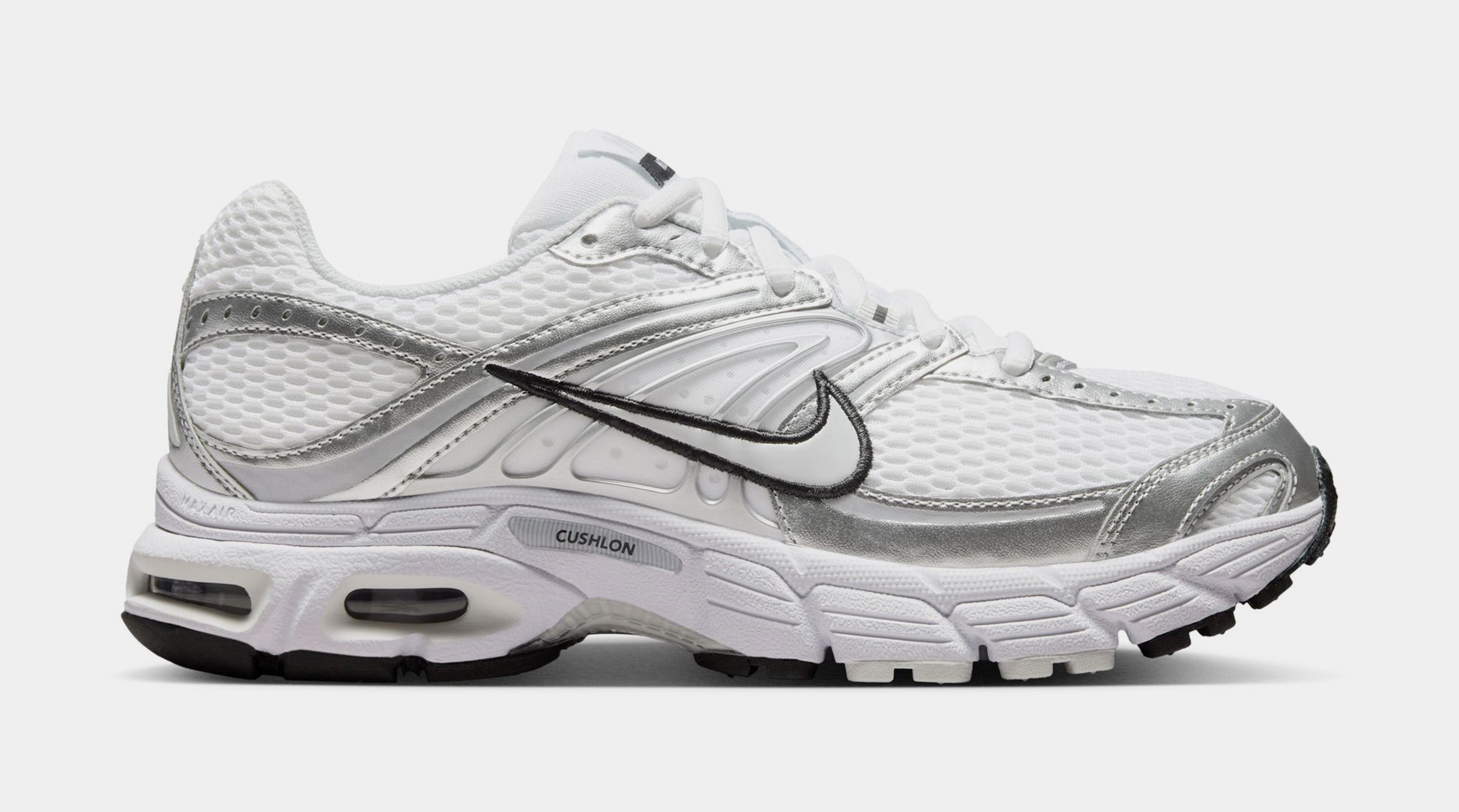 Air Max Moto 2K Womens Running Shoes (White/Metallic Silver/Black/Photon Dust)