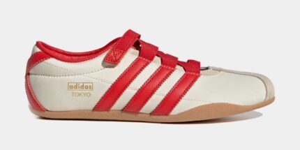 Tokyo MJ Womens Lifestyle Shoes (Cream White/Red/Gold Metallic)