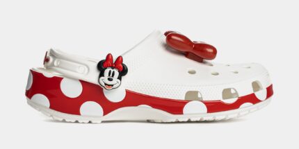 Disney Minnie Mouse And Friends Classic Clog Mens Sandals (White/Red)