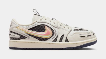 Air Jordan 1 Low Method of Make Womens Lifestyle Shoes (Sail/Coconut Milk/Anthracite/Metallic Silver)
