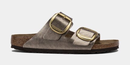 Arizona Big Buckle Womens Sandals (Silver/Gold)