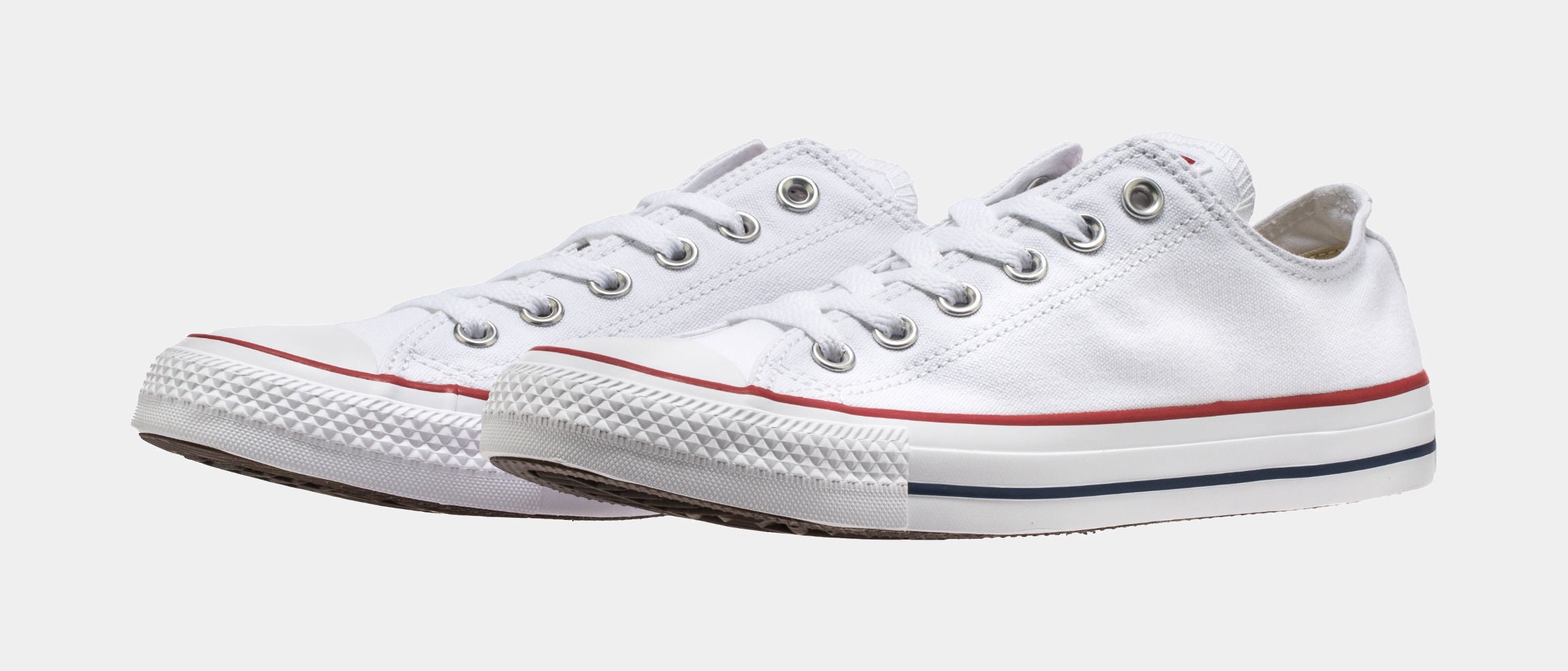 Chuck Taylor All Star Classic Colors Low Solid Canvas Mens Lifestyle Shoes (Optical White) - Image 4