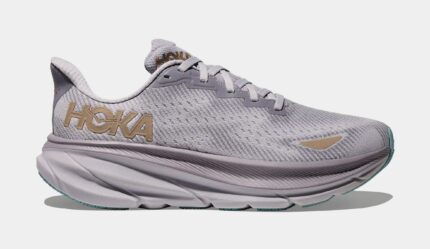 Clifton 9 Gore Tex Womens Running Shoes (Grey/Beige)