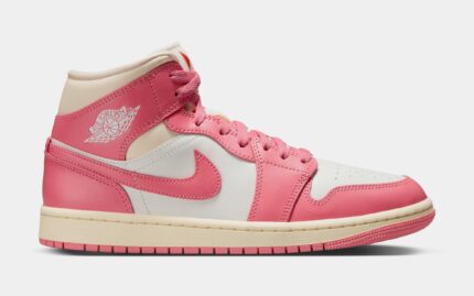 Air Jordan 1 Mid Womens Lifestyle Shoes (Sail/Guava Ice/Muslin/Pink Salt) Final Sale