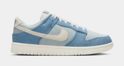 Dunk Low Womens Lifestyle Shoes (Smokey Blue/Pale Ivory/Denim Turquoise/Ochre)