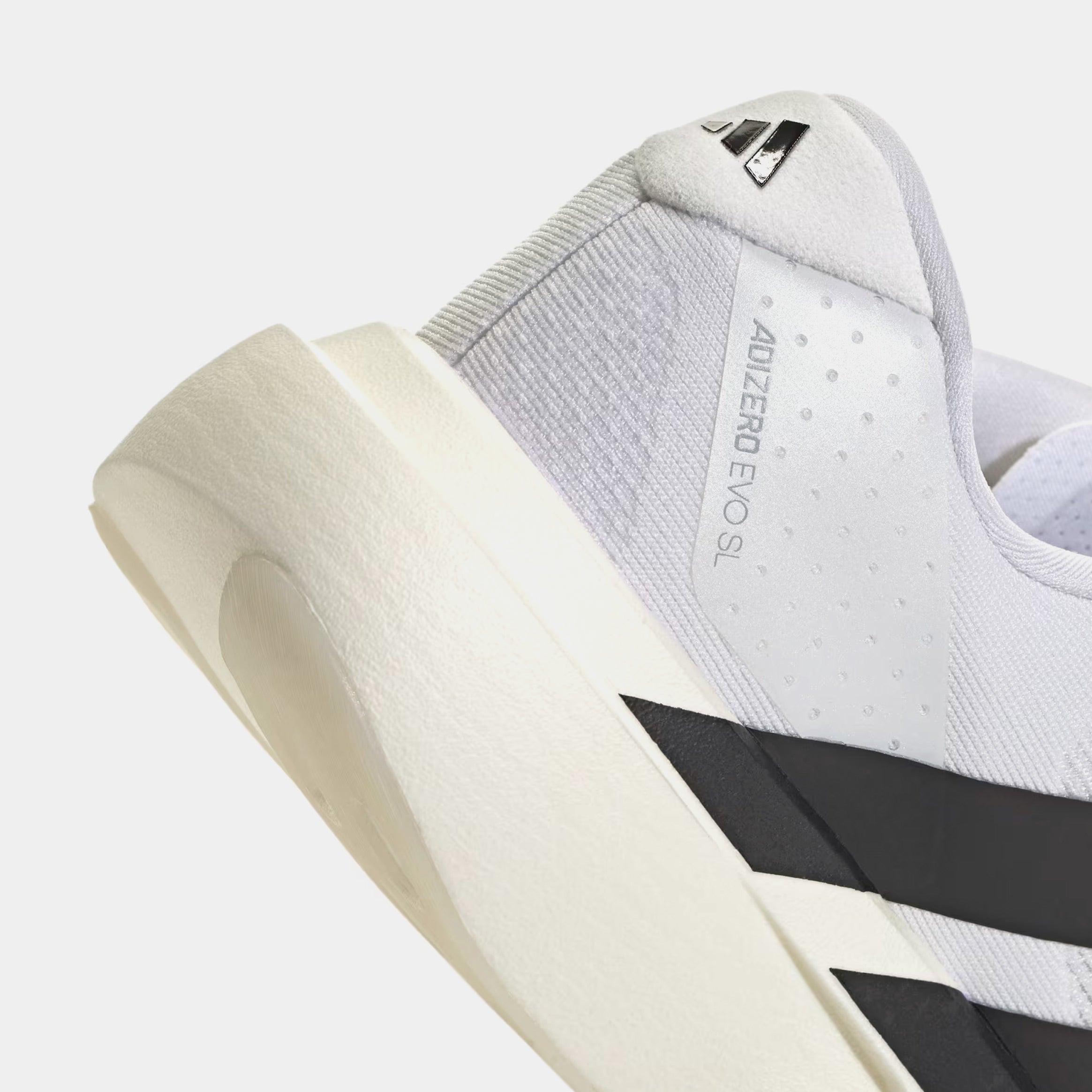 Adizero Eva Womens Running Shoes (Cloud White/Core Black/Cloud White) - Image 5