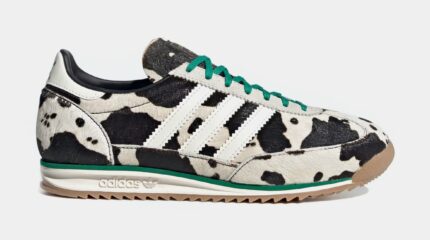 SL72 Cow Print Womens Lifestyle Shoes (Core Black/Off White/Court Green)