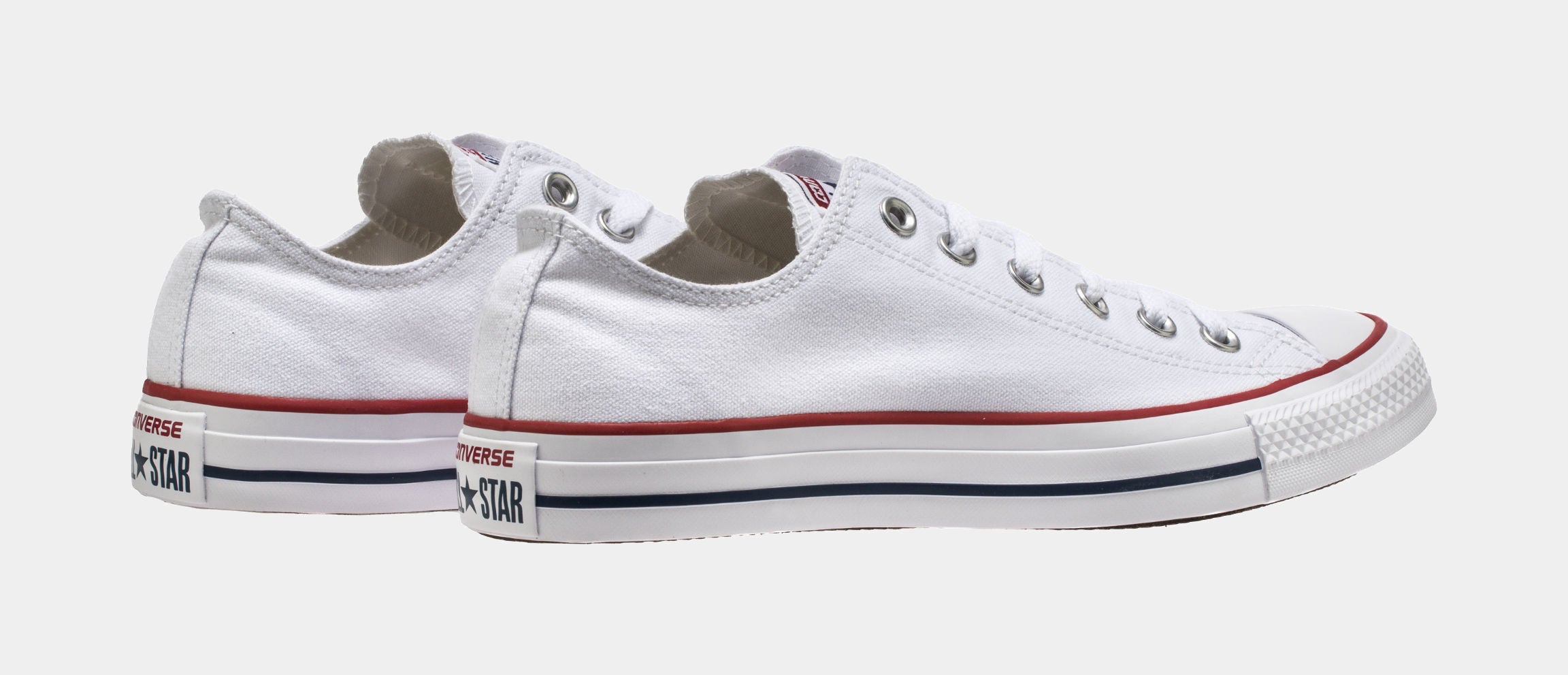 Chuck Taylor All Star Classic Colors Low Solid Canvas Mens Lifestyle Shoes (Optical White) - Image 6
